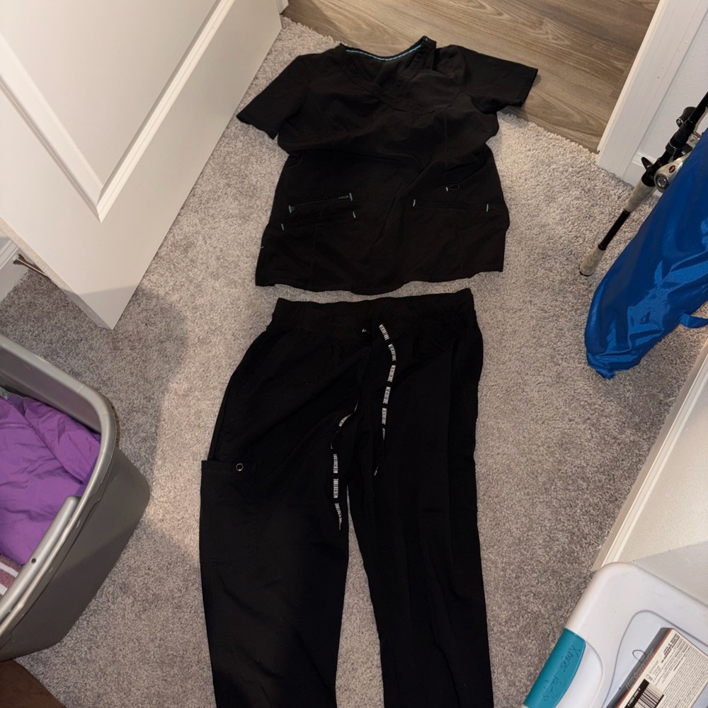 Med Couture Black Jumpsuit Set